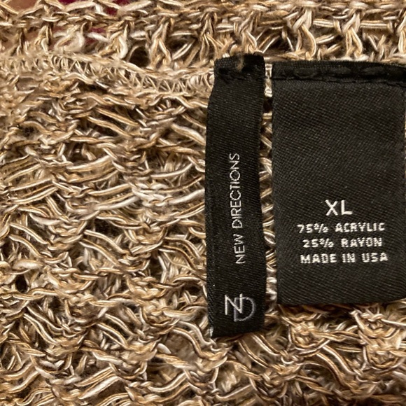 N. Direction long cardigan, heather barley, tan, size XL - Picture 4 of 4